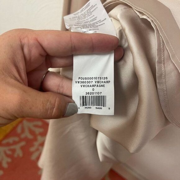 White by Vera Wang Womens Strapless Dress in Champagne Cream Size 0 *Flaw* - Picture 12 of 12